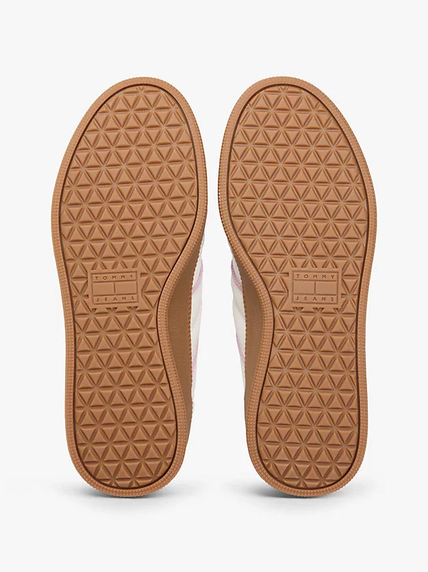 The Greenwich Leather Mixed Texture Platform Trainers