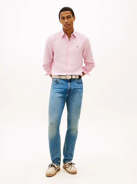 Regular Fit Washed Pure Linen Shirt