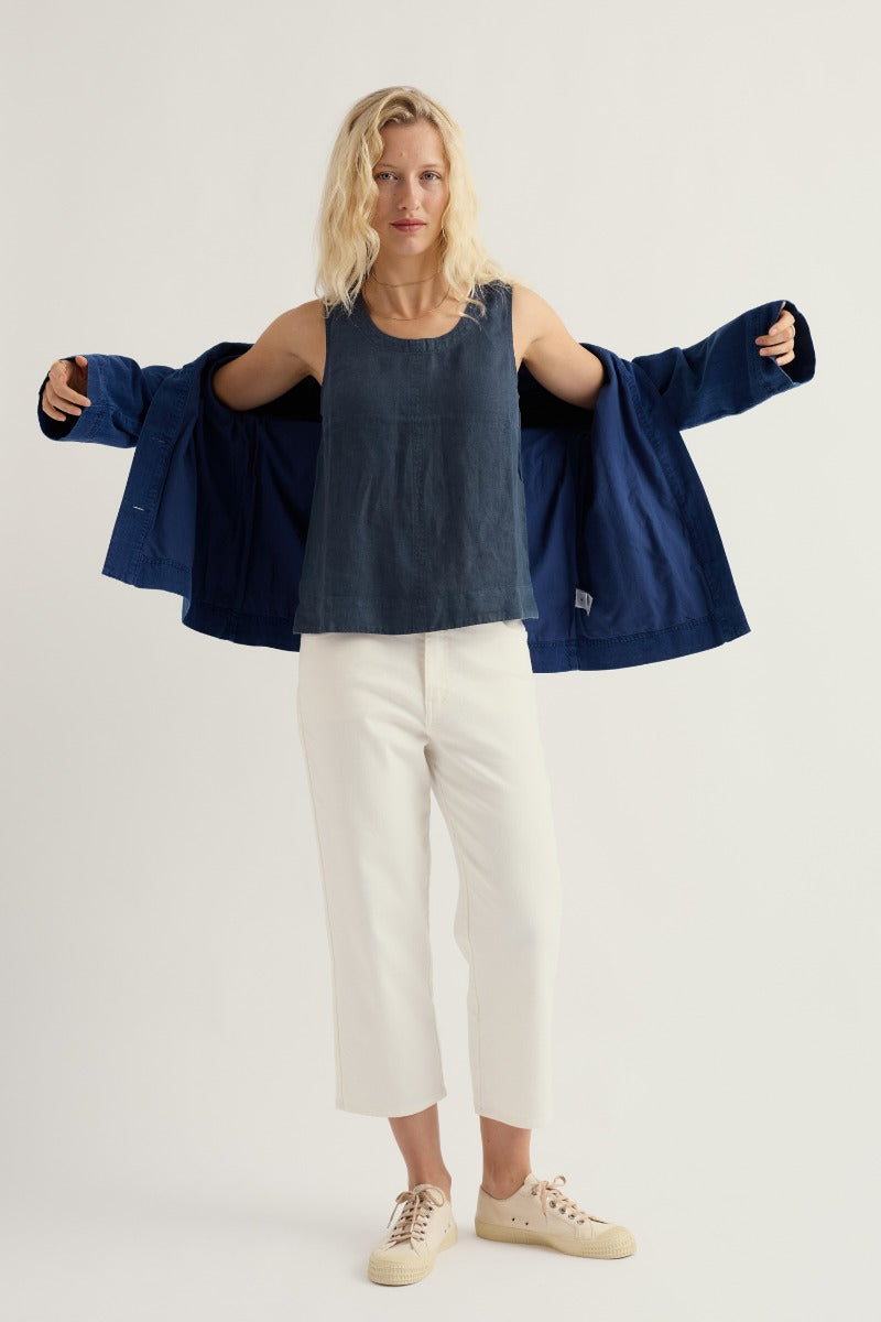 Lighthouse Station Linen Vest