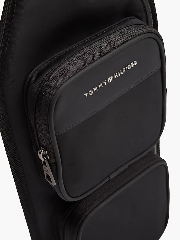 Metal Logo Sling Backpack