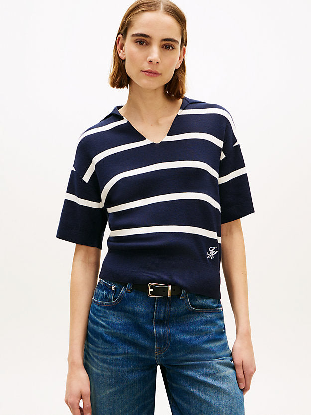 Premium Knit Relaxed Polo Jumper