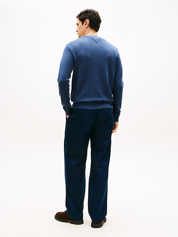 Flag Embroidery V-Neck Jumper