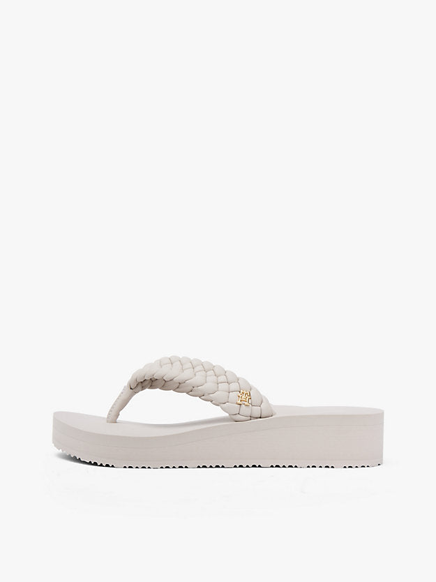 Braided Strap Wedge Flip-Flops