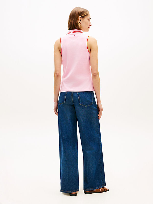 1985 Slim Fit Pique Sleeveless Polo Shirt