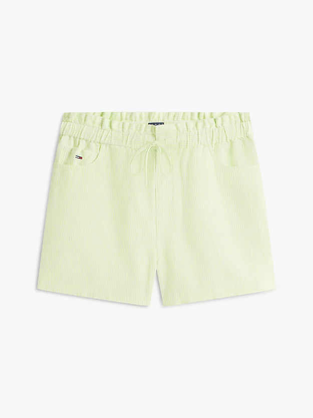 Linen Blend Five-Pocket Shorts