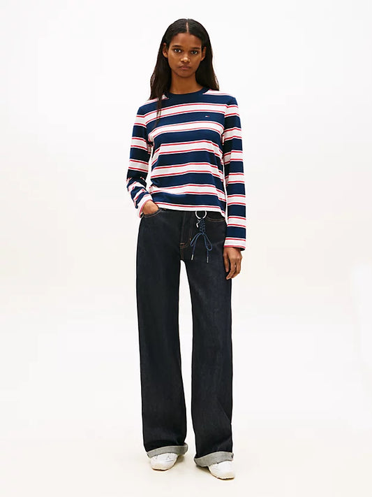 Flag Embroidery Jersey Long Sleeve T-Shirt