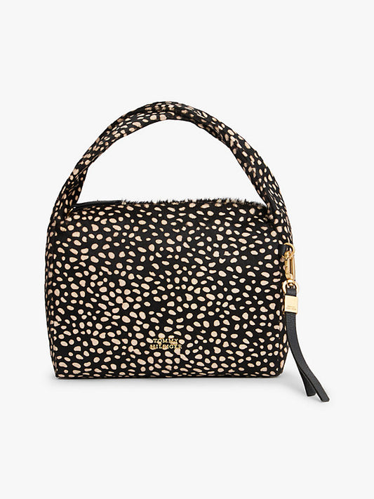 Leather Deer Print City Bag