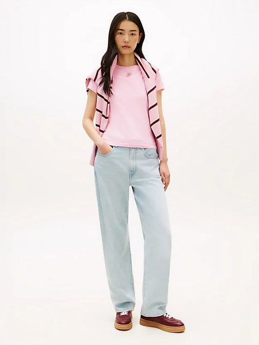 Textured Logo Slim Jersey T-Shirt
