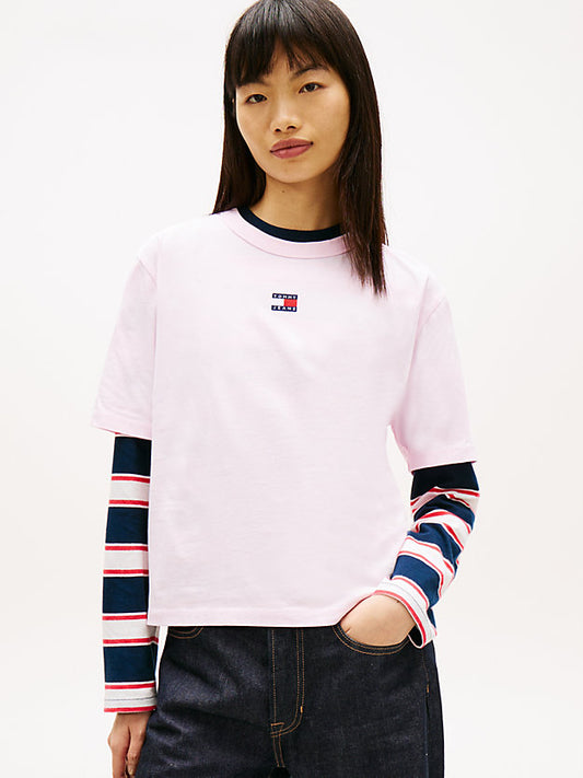 Badge Boxy Crew Neck T-Shirt