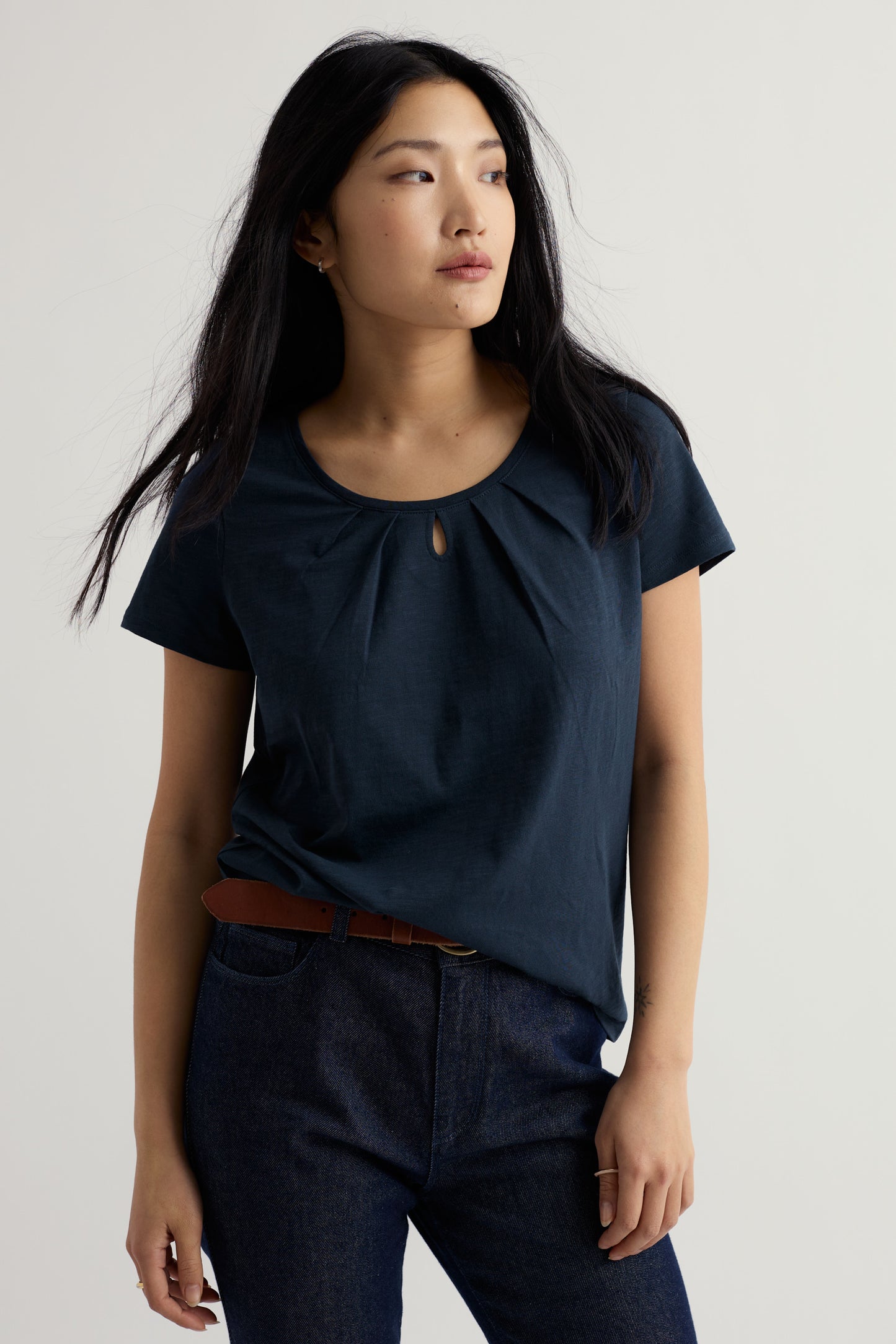 Appletree Keyhole Detail T-Shirt