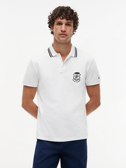 Regular Fit Crest Appliqué Polo Shirt