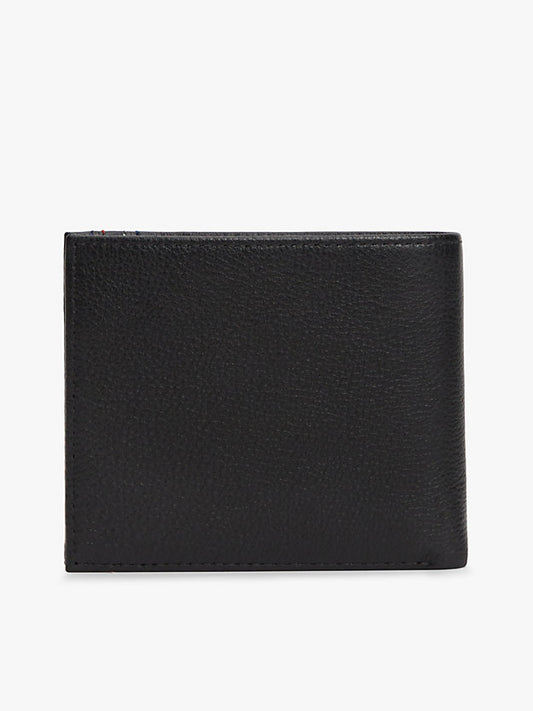 Logo Leather Bifold Flap Wallet