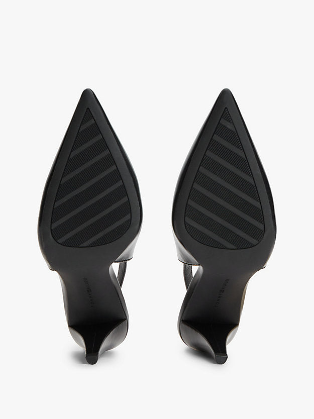 Monogram Leather Slingback High Heels