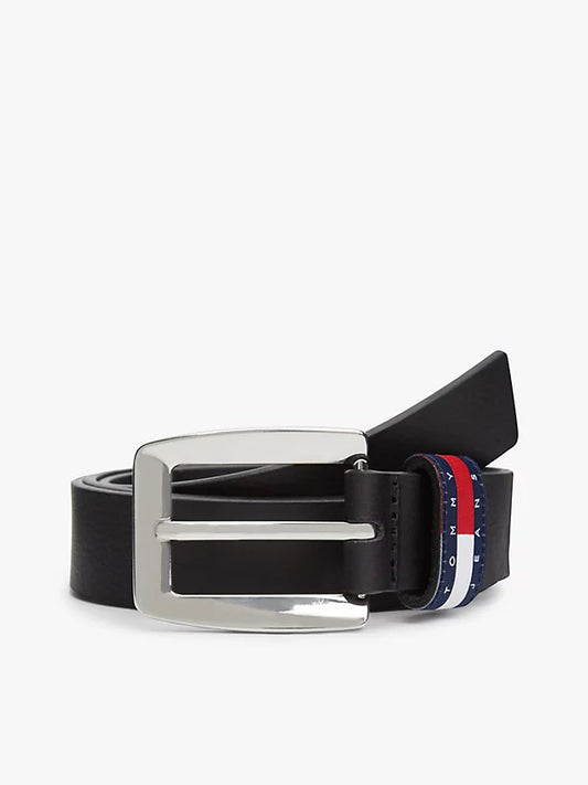Flag Square Buckle Leather Belt