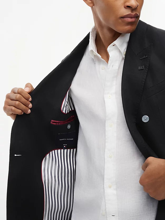 New York Label Regular Fit Pure Linen Blazer