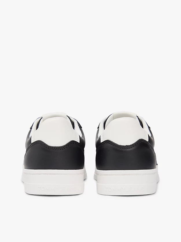 The Greenwich Leather Contrast Heel Trainers
