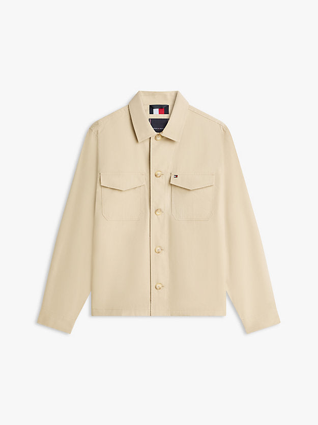 Flag Embroidery Twill Shirt Jacket