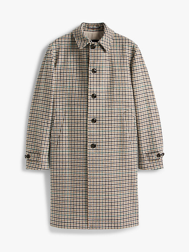 HoundstooWool Blend Longline Coat