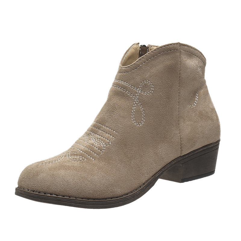 Bottes courtes western brodées – Adorables et polyvalentes pour vos tenues quotidiennes