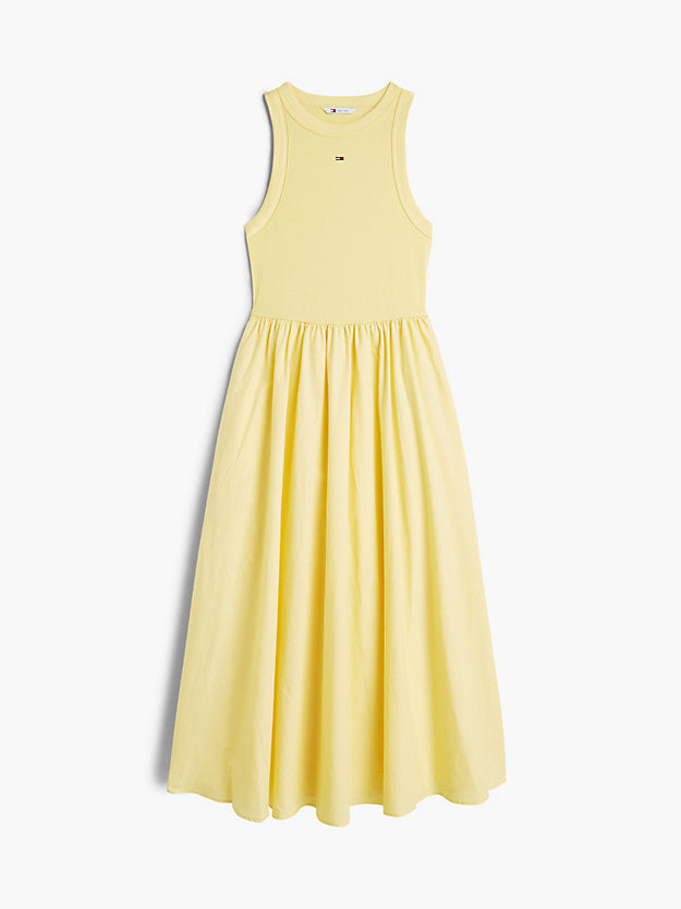 Slim Sleeveless Poplin Maxi Dress
