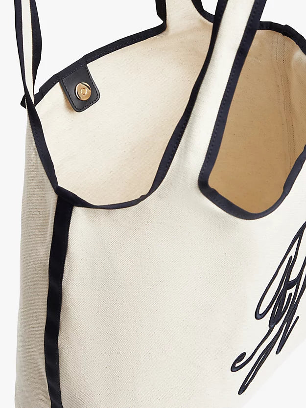 Canvas Beach Tote Bag WiPouch