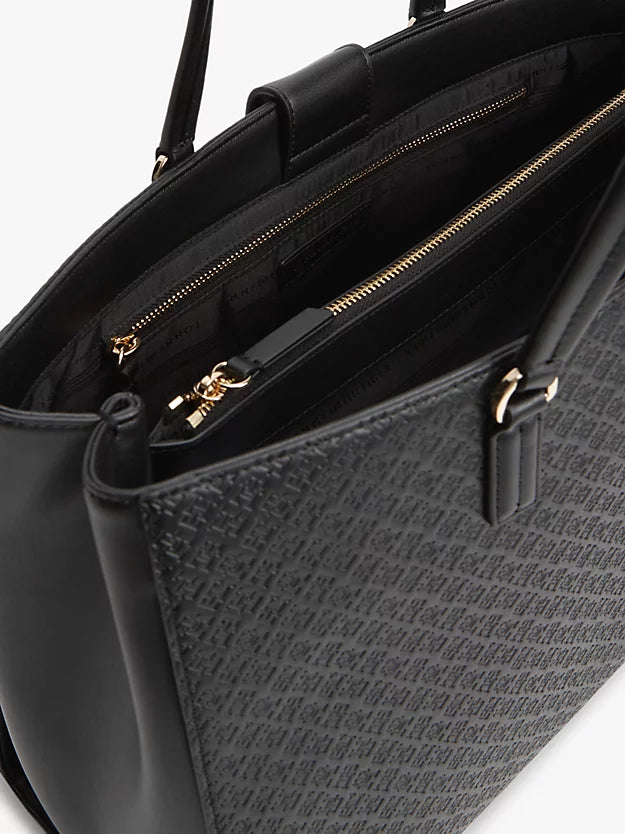 Embossed Monogram Tote Bag