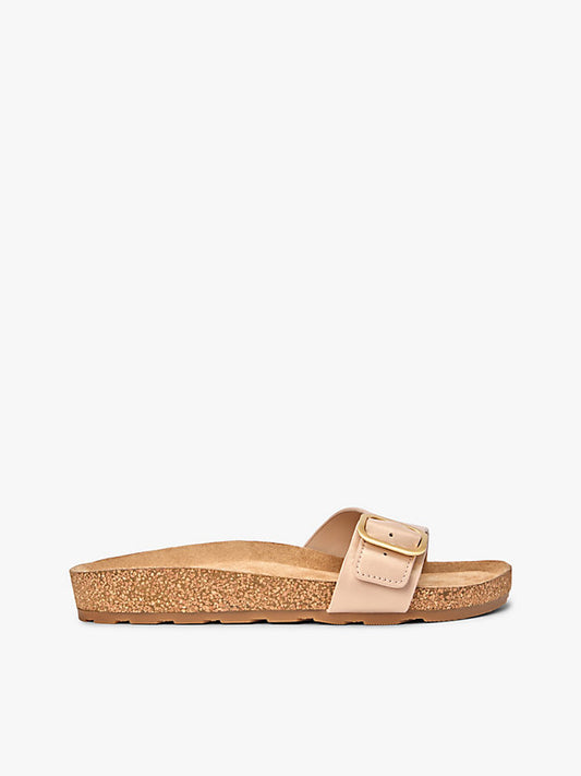 Cork Footbed Slip-On Sandals