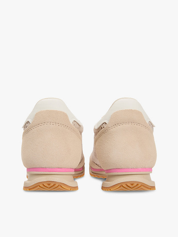 Low Profile Mixed Texture Knit Trainers
