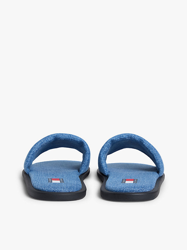 Denim Padded Strap Slides