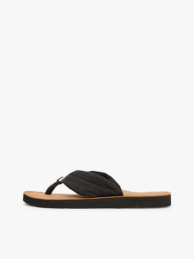Monogram Plaque Hemp Flip-Flops