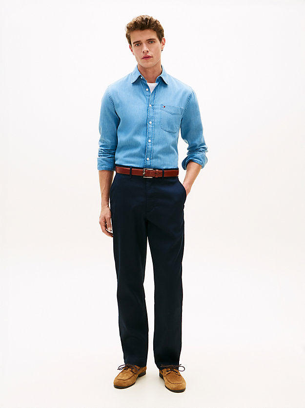 Dover Honeycomb Texture Straight Leg Chinos