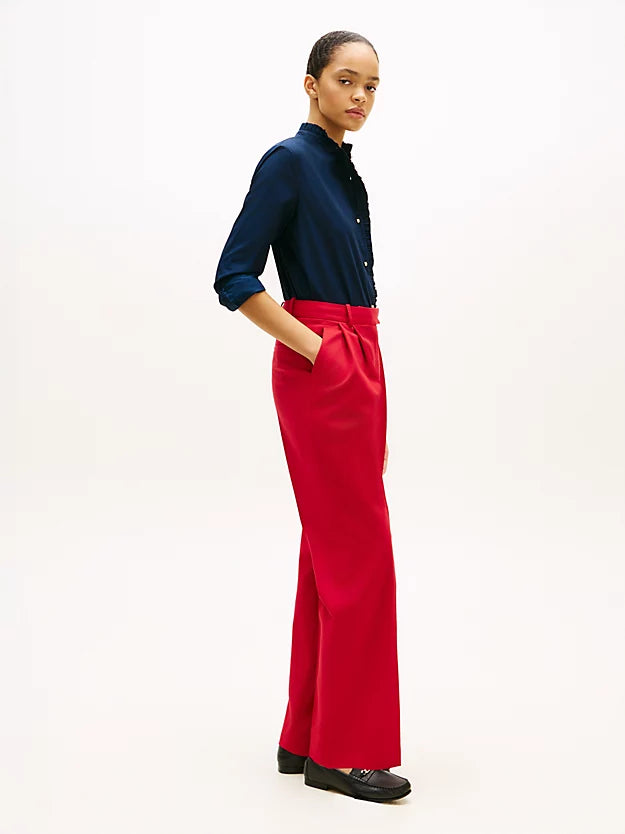 Timeless Pleated Relaxed Straight Leg Trousers