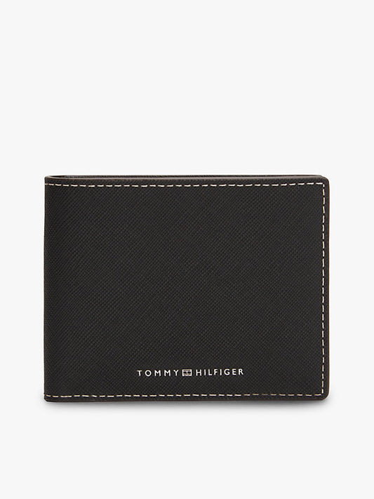 Leather Logo Bifold Credit Card Wallet
