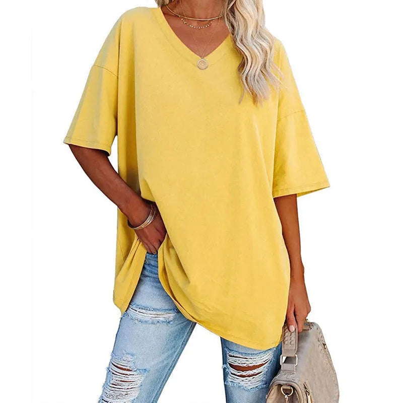 T-shirt ample d'été pour femme (3 articles achetés = livraison gratuite)