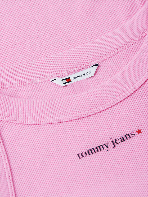 Logo Ribbed Slim Tank Top