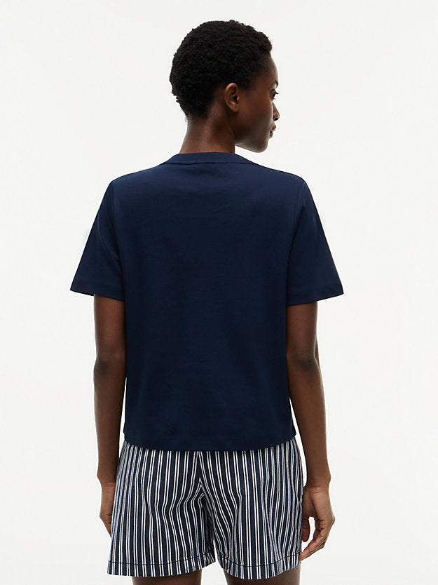 Boxy Interlock Knit T-Shirt