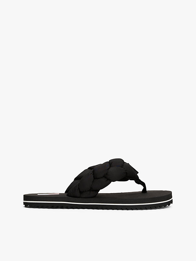 Braided Padded Strap Serrated Flip-Flops