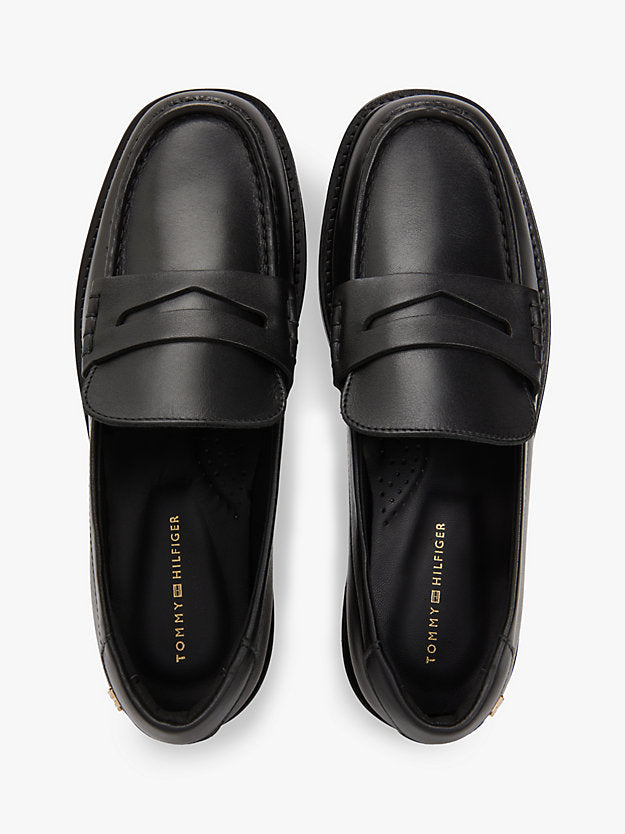 Leather Chunky Penny Loafers