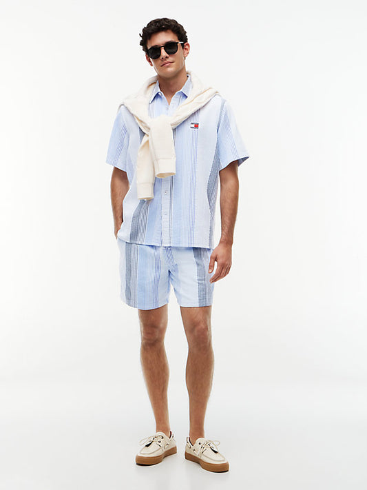 Dobby Stripe Relaxed Shorts