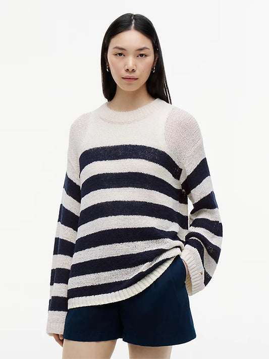 Stripe Relaxed Crew Neck Jumper