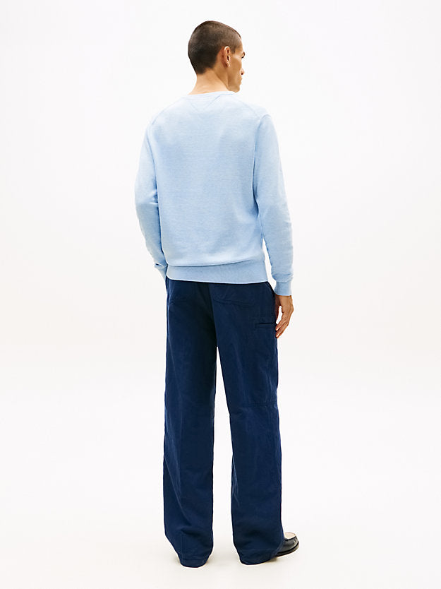 Flag Embroidery V-Neck Jumper
