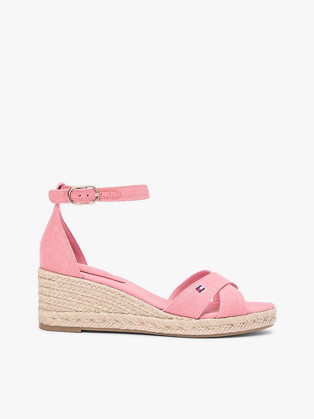 Hemp Crossover Strap Wedge Espadrilles