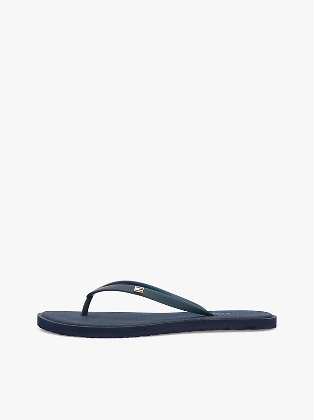 Chic Enamel Flag Flip-Flops