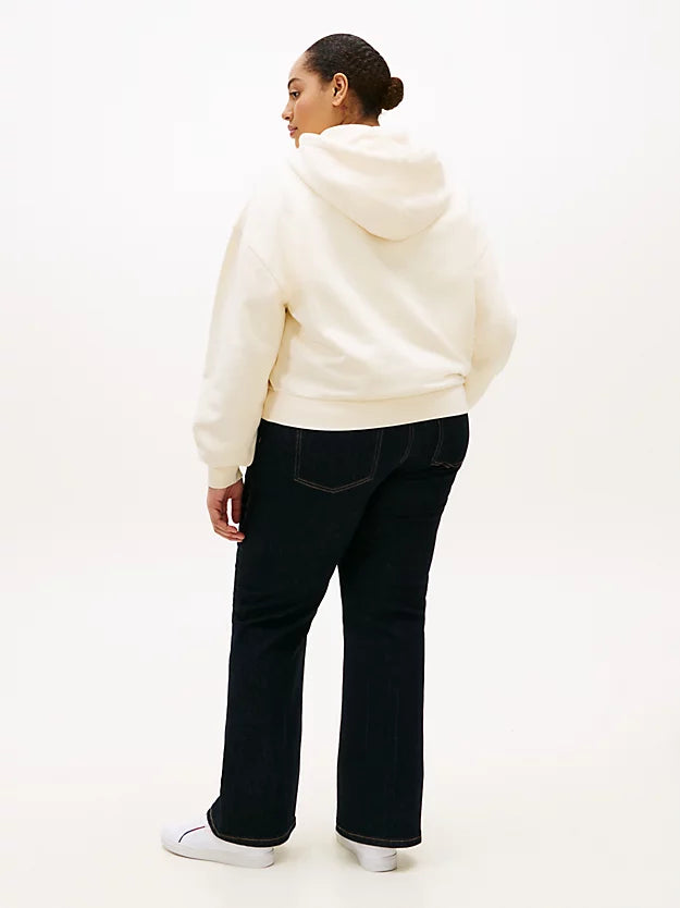 Curve Textured Logo Relaxed Drawstring Hoody
