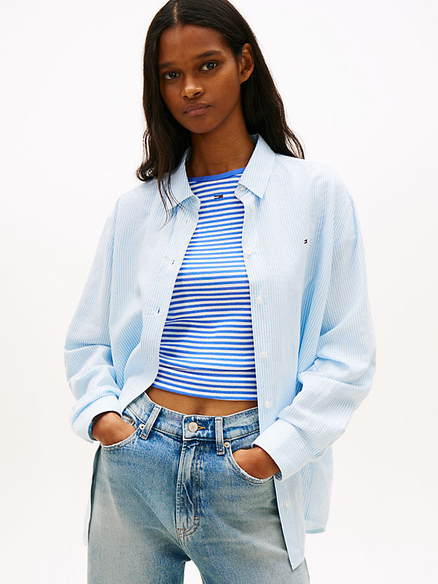 Relaxed Fit Linen Blend Shirt