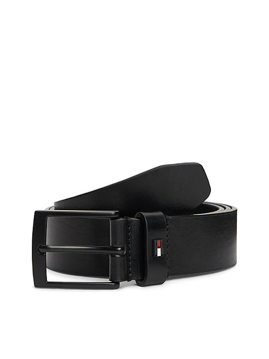 Enamel Flag Square Buckle Leather Belt