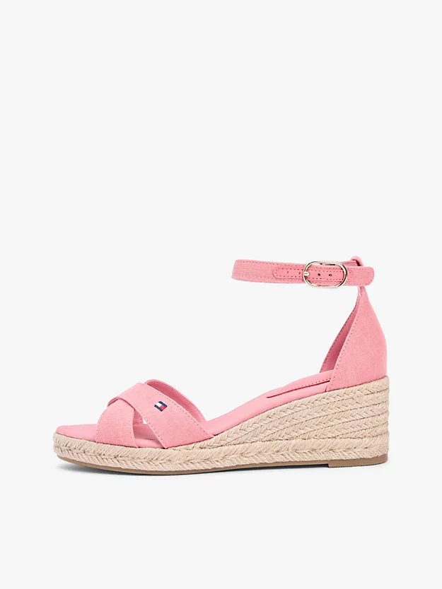 Hemp Crossover Strap Wedge Espadrilles