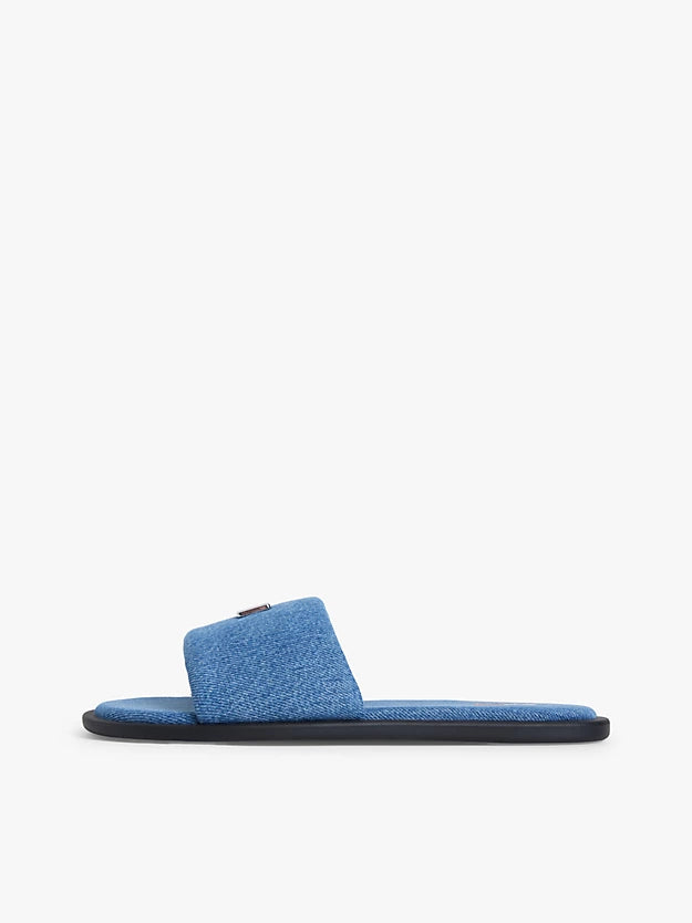 Denim Padded Strap Slides