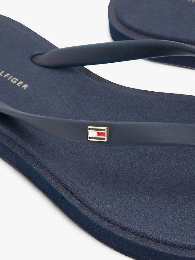 Chic Enamel Flag Flip-Flops