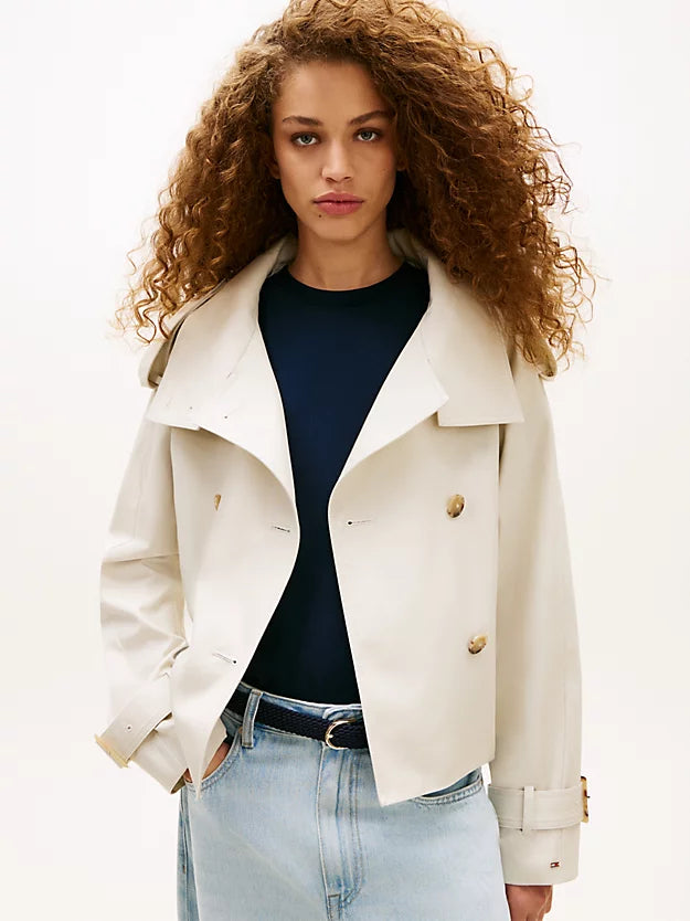 Water Repellent Short Trench Jacket